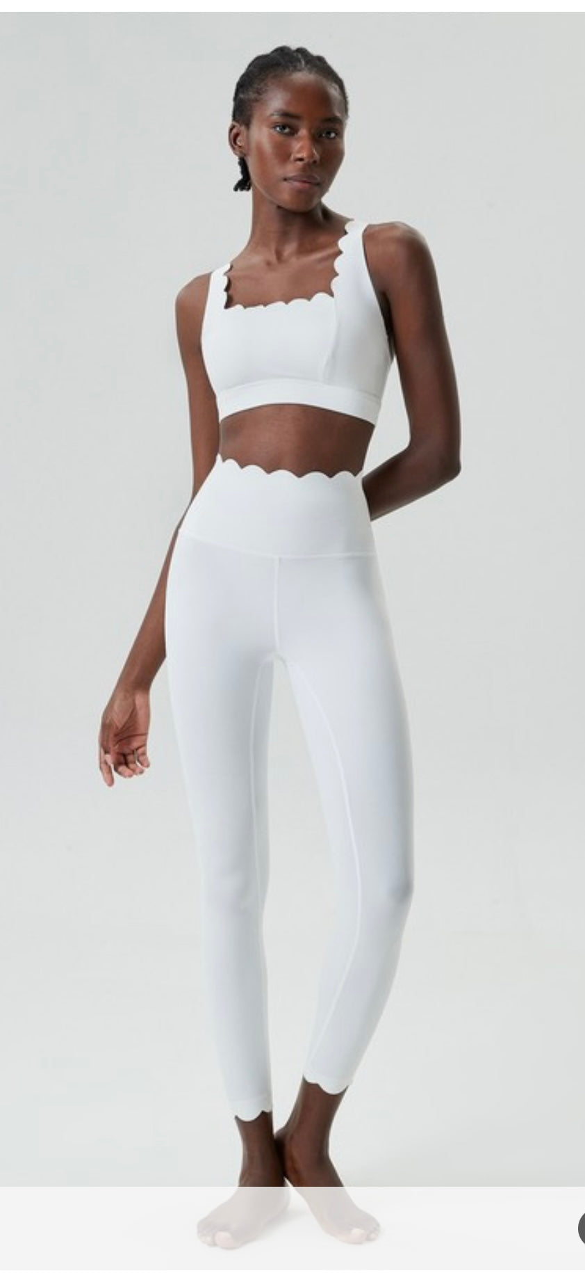 PREORDER Scalloped sports bra and Leggings Set