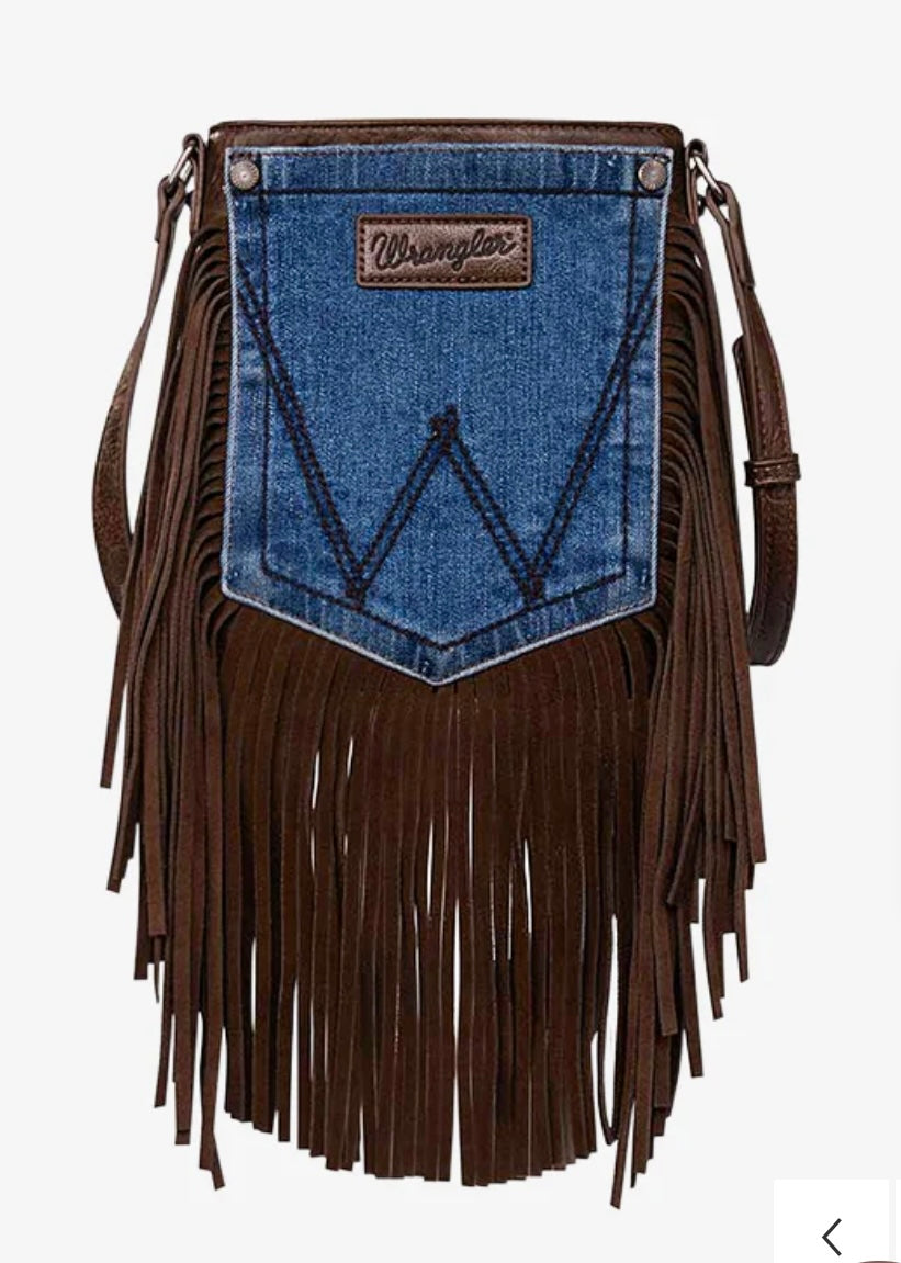 Wrangler Denim Fringe Bag