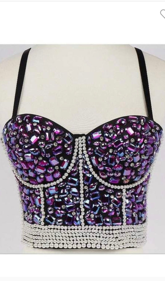 Jewels studed bustier top