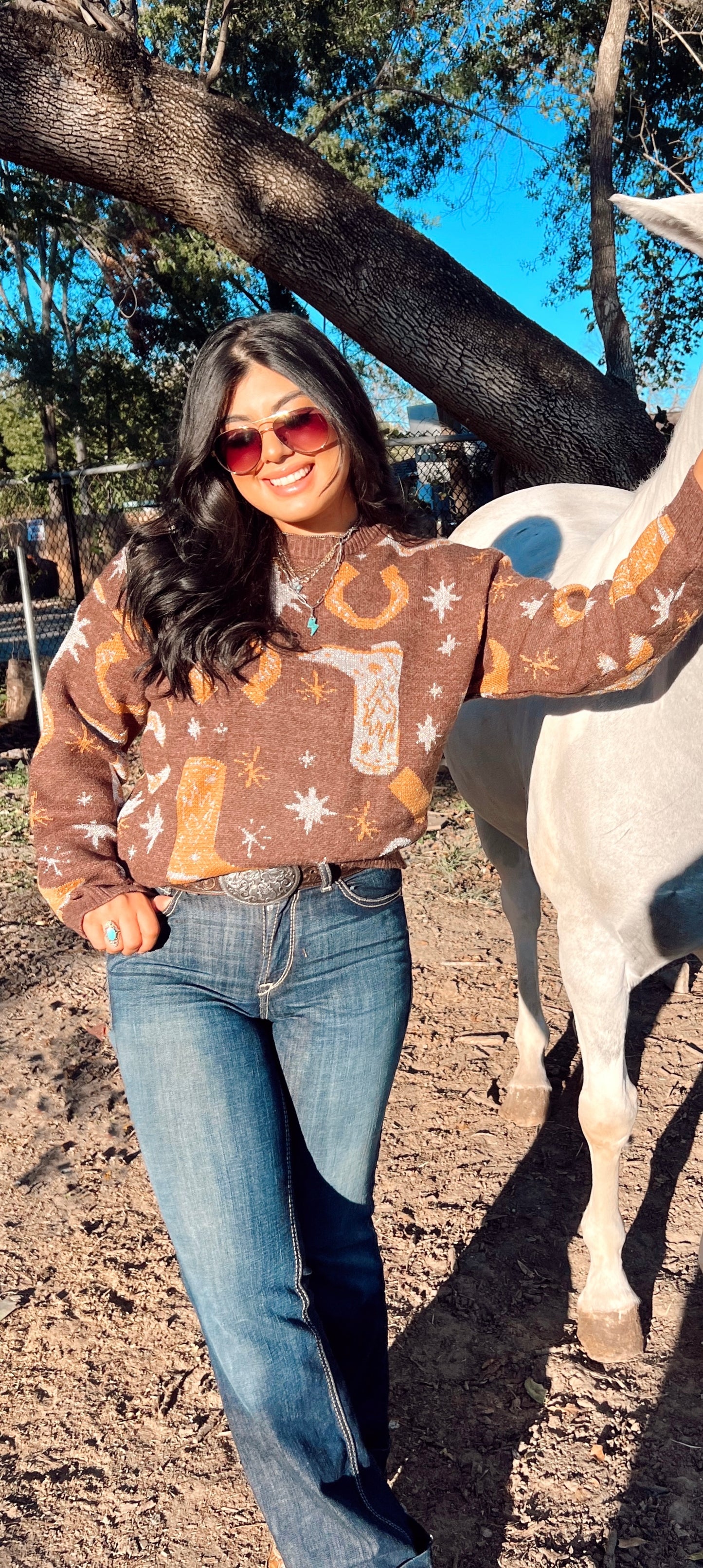 Brown Vaquerita Heavy Sweater