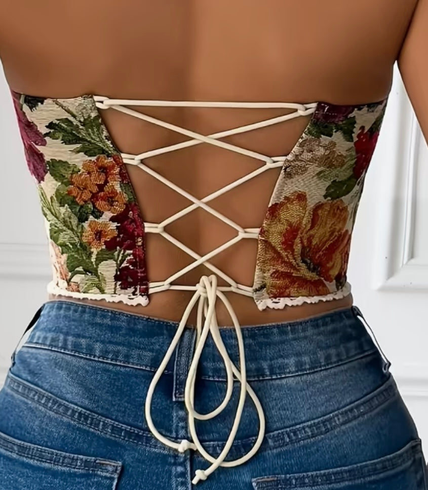 Floral Corset Top