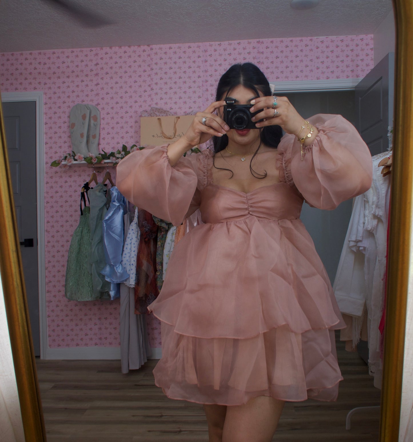 Deep Blush Ruffled BabyDoll Dress