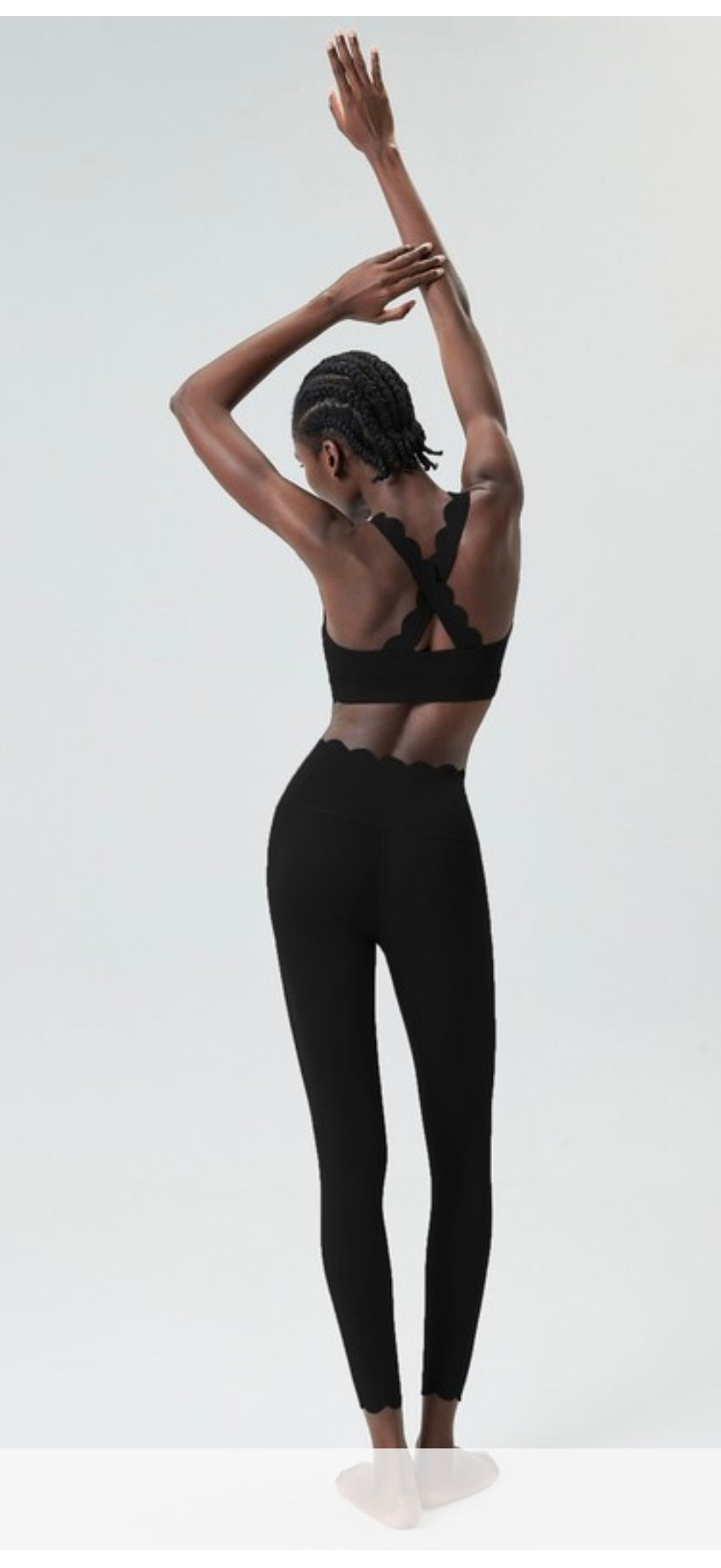 PREORDER Scalloped sports bra and Leggings Set