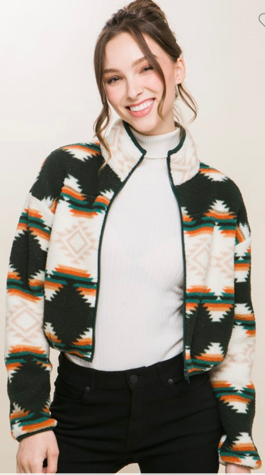 Aztec Sherpa full Zip Jacket