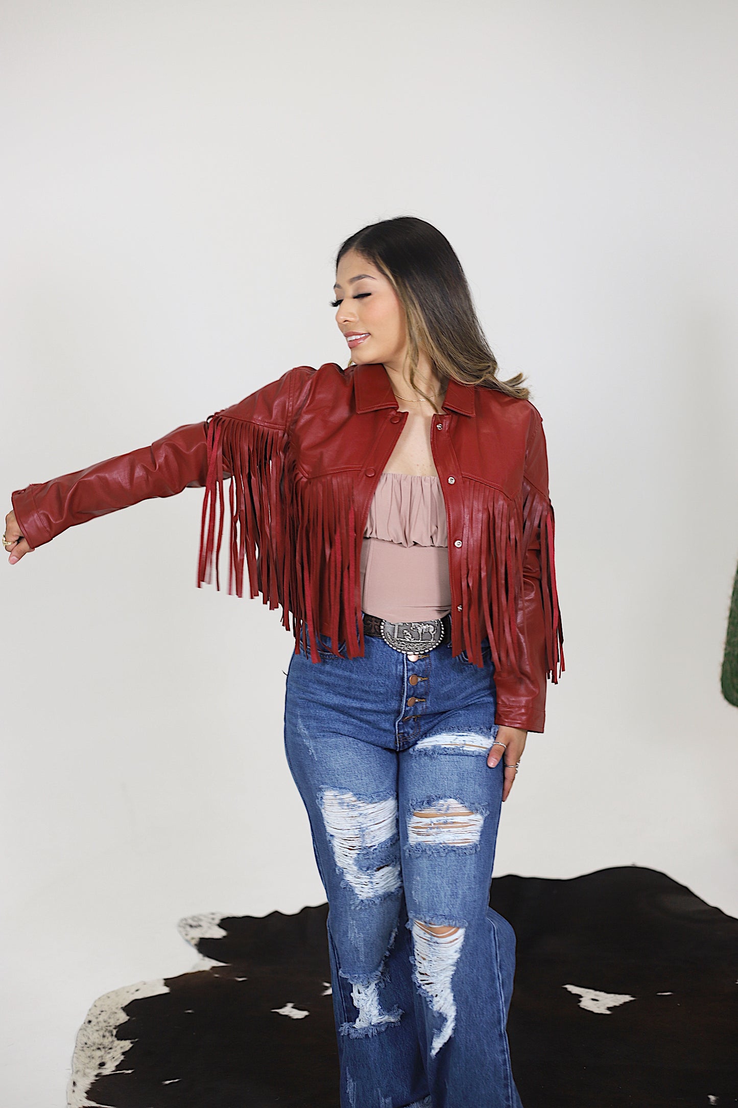 Fringe Leather Jacket