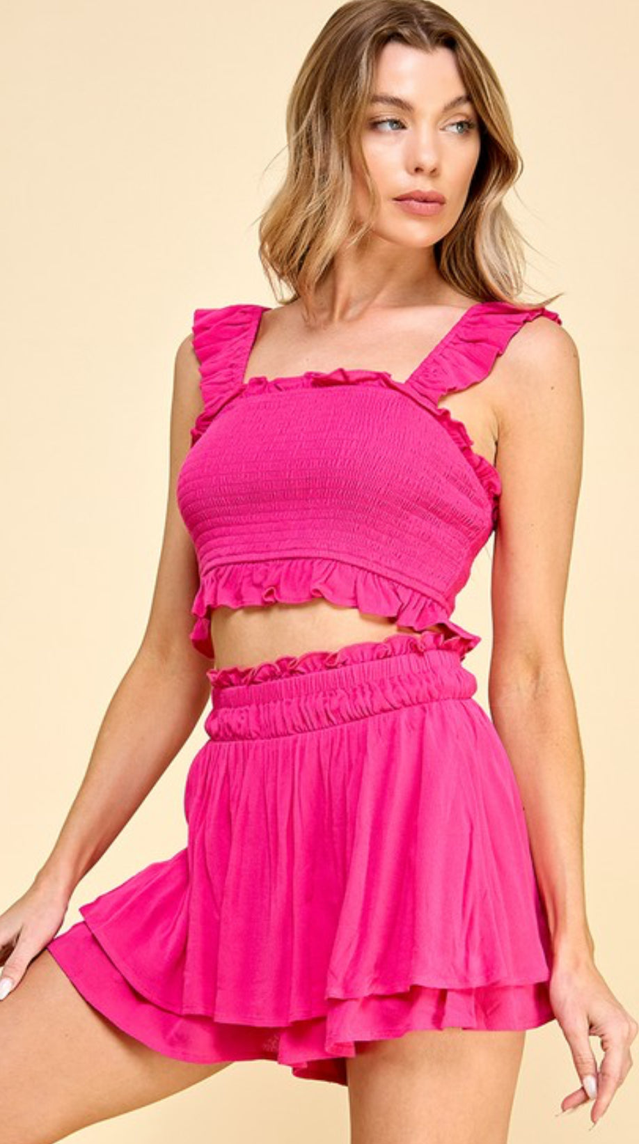 Pink Two piece Short Set