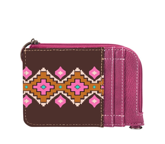 Pink wrangler Southwestern Zip Card