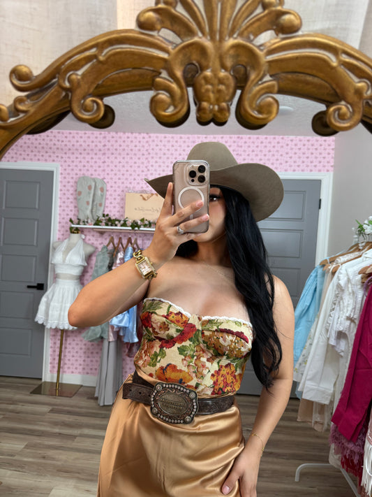 Floral Corset Top