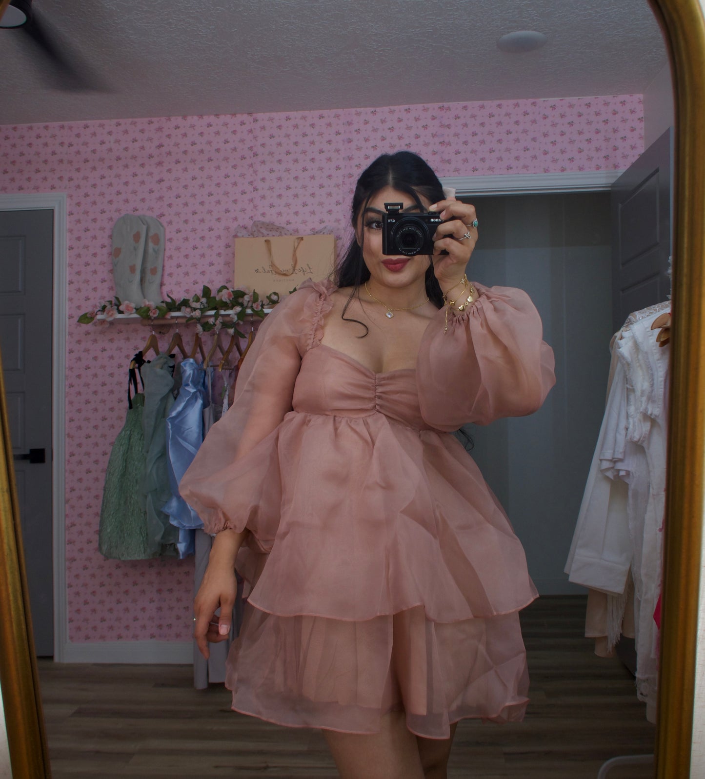 Deep Blush Ruffled BabyDoll Dress