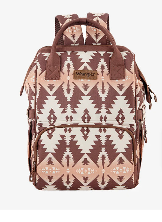 Brown Wrangler Aztec Backpack