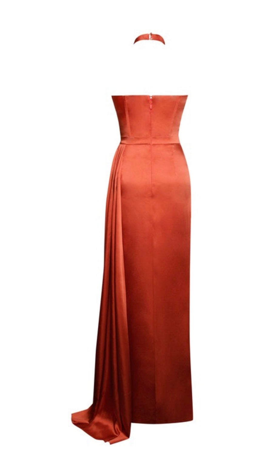 Satin High Slit drapping gown