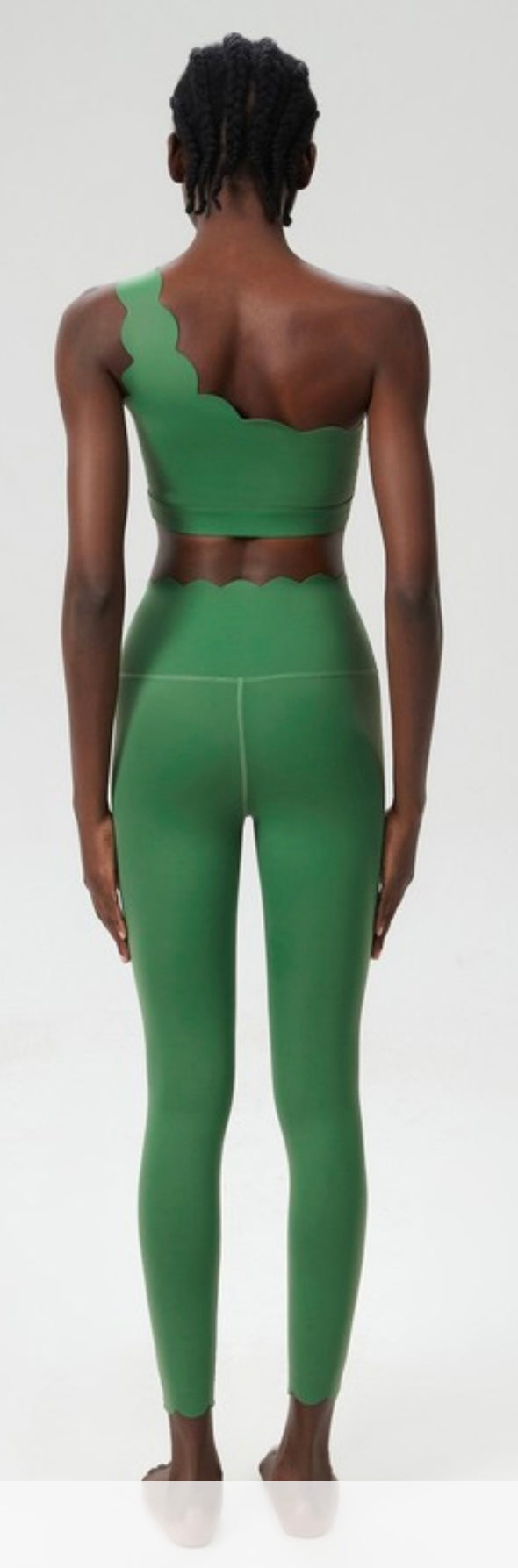 PREORDER Scalloped One Shoulder Sports Bra and Legging set