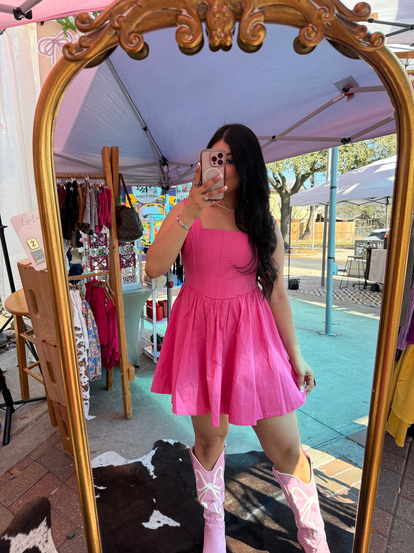 Pink Flowy Dress