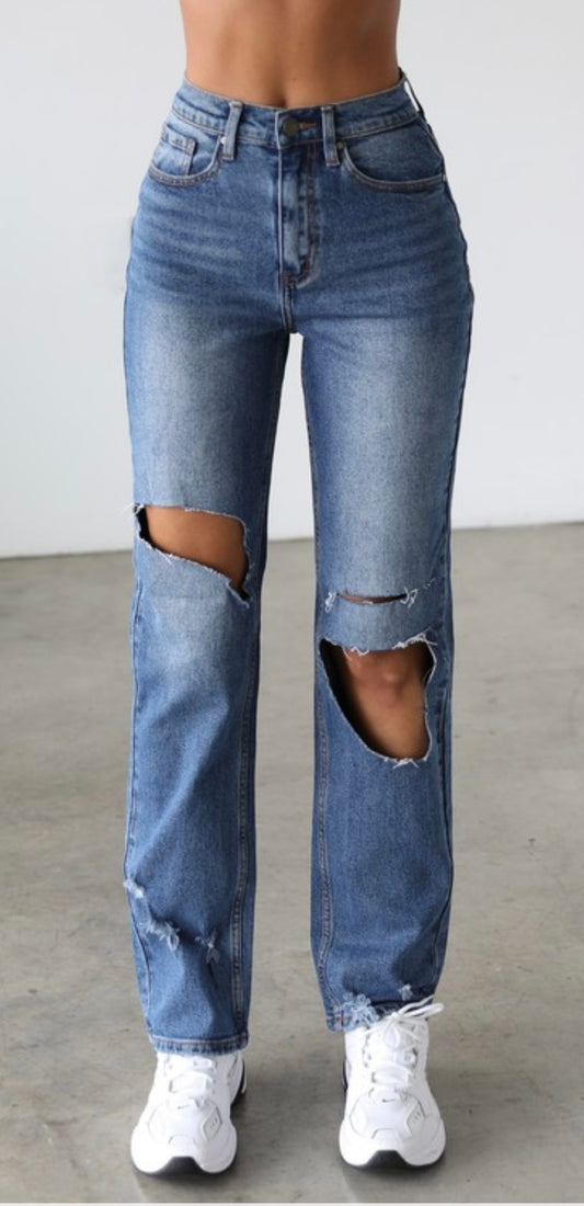 Straight denim Jeans Dark Wash