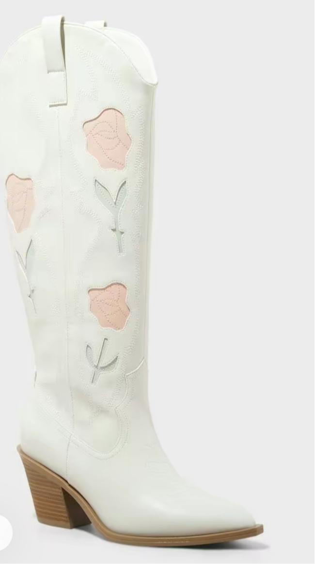 Flower Cowgirl Boots