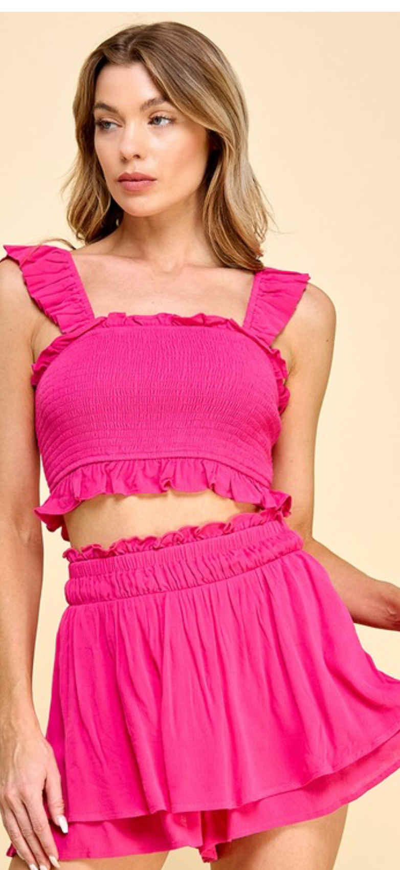 Pink Two piece Short Set