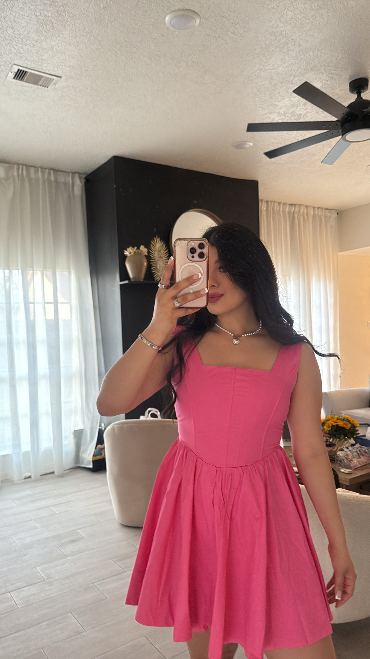 Pink Flowy Dress