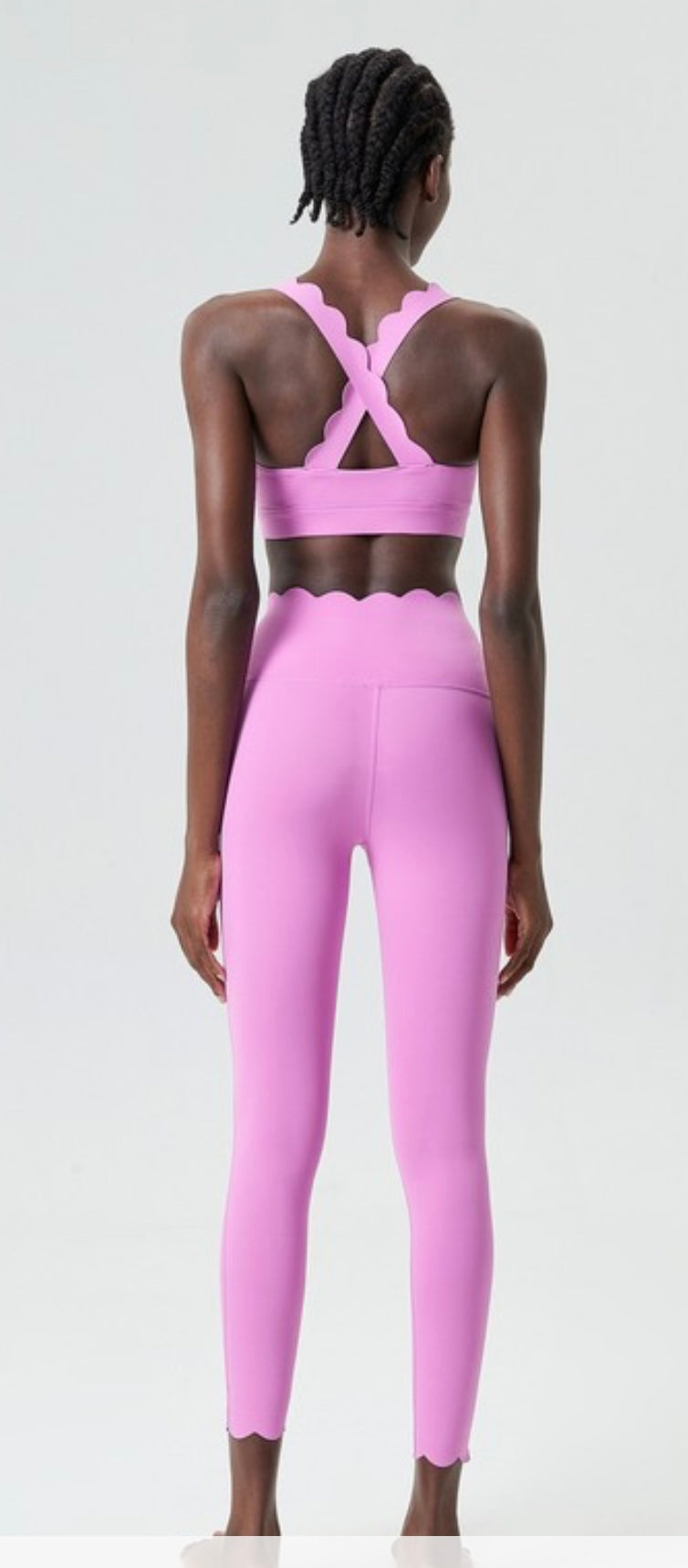 PREORDER Scalloped sports bra and Leggings Set