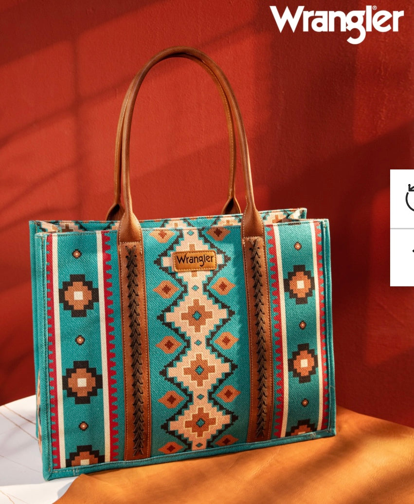 Wrangler Turquoise Tote bag