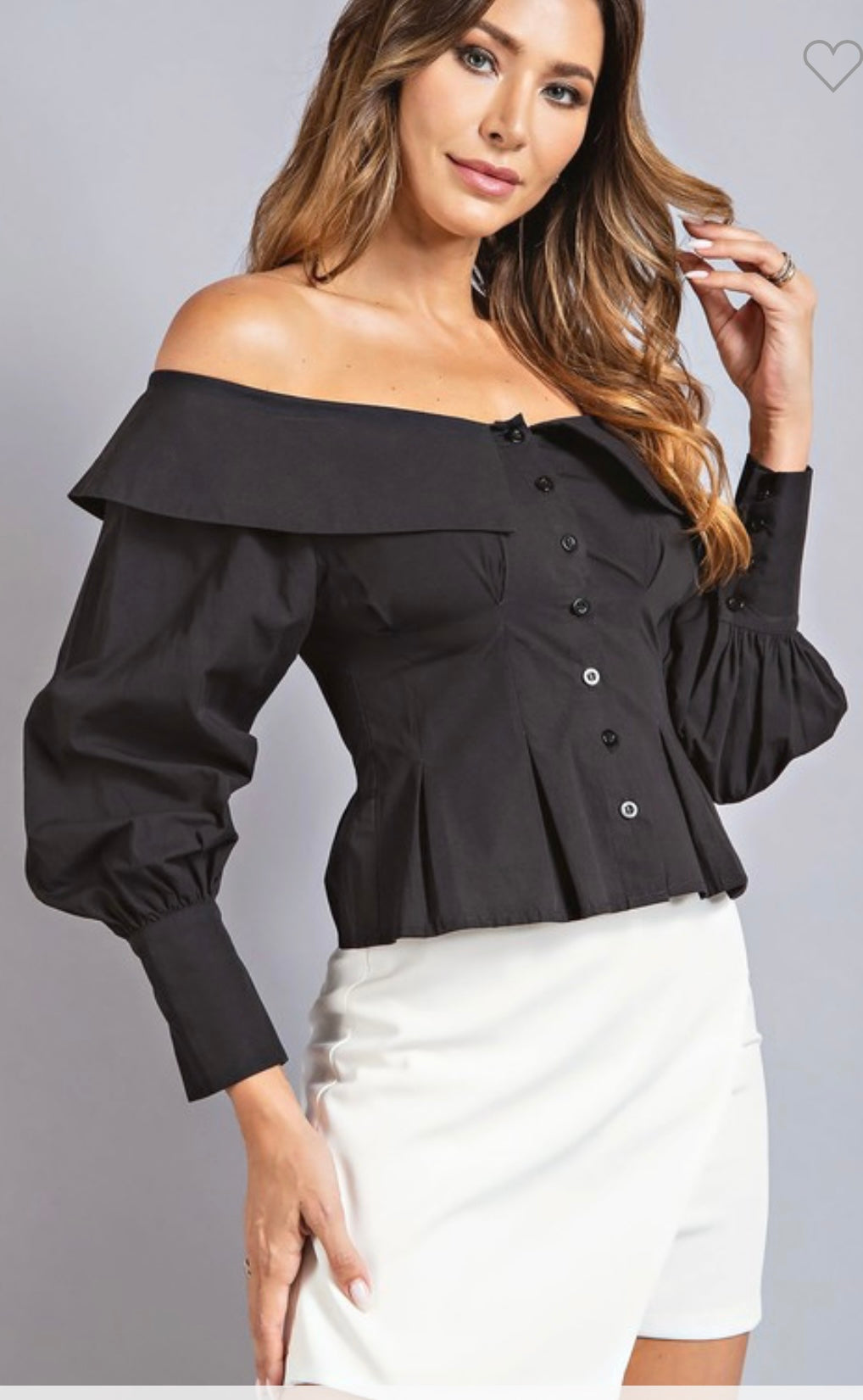 Offshoulder peplum Top