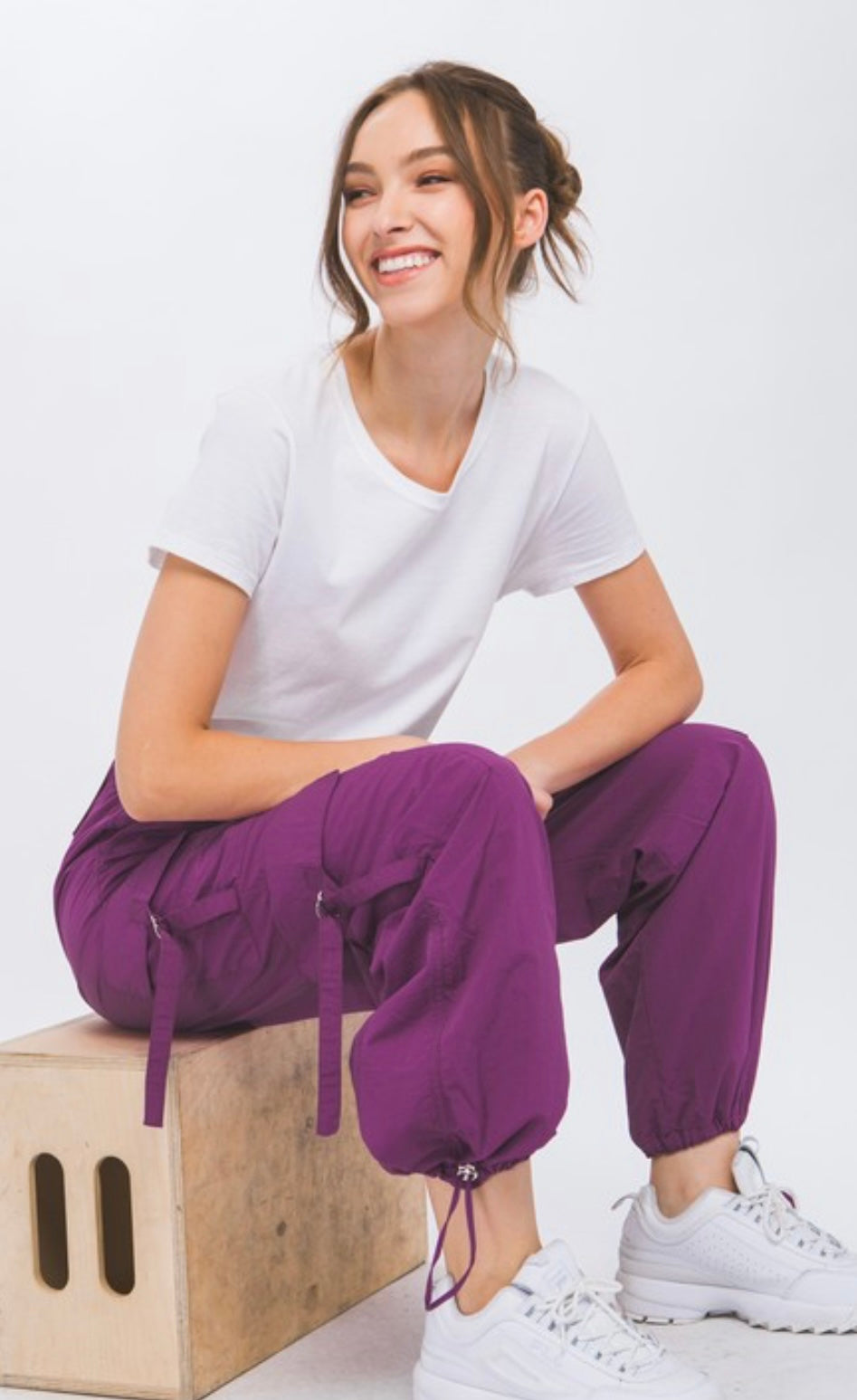 Violet cargo pants