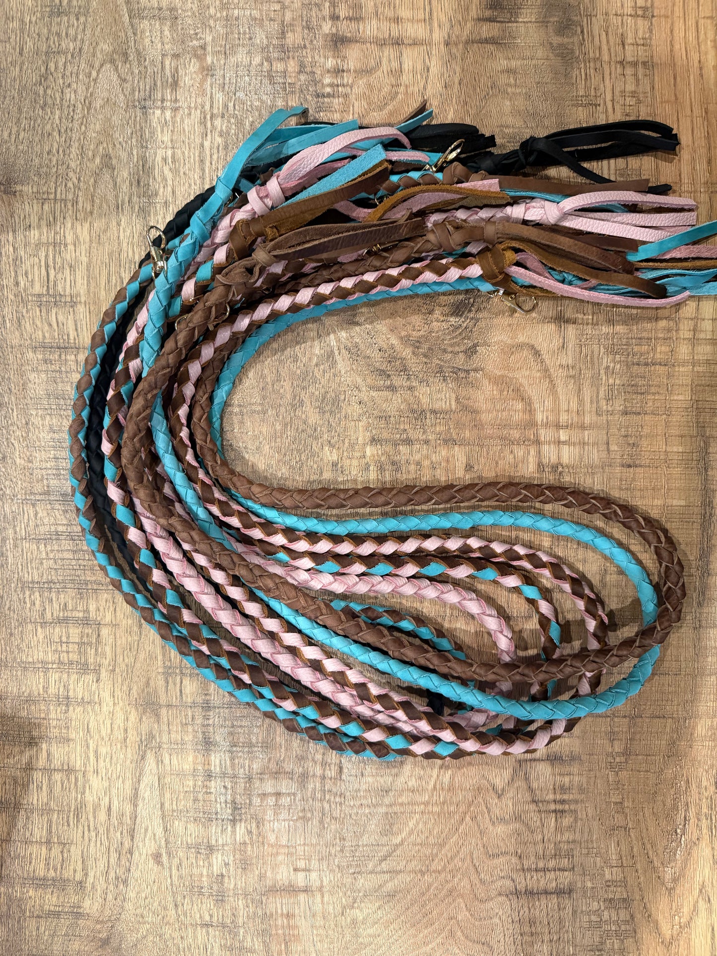 Long Handmade Braided Leather Strap Louis Vuitton