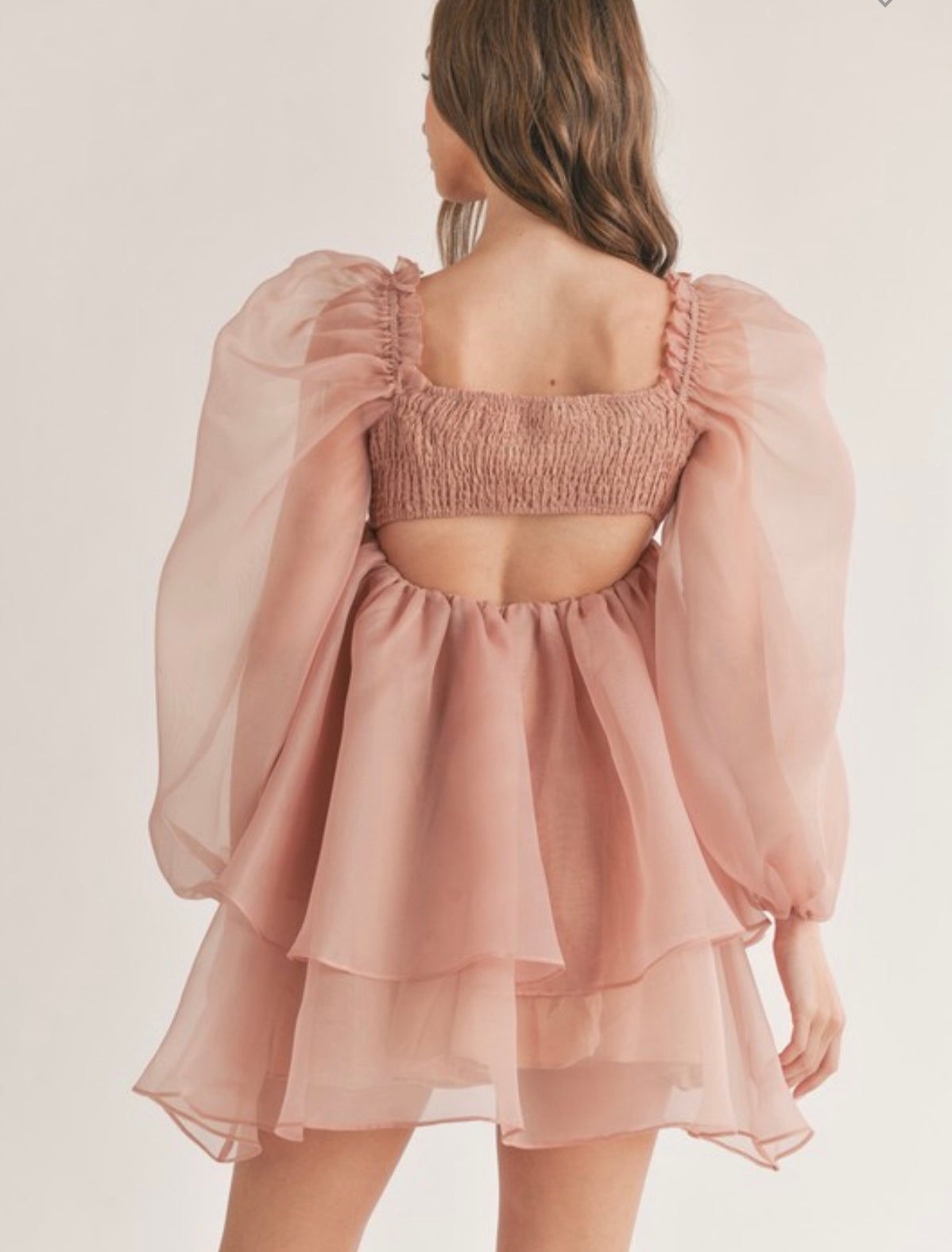 Deep Blush Ruffled BabyDoll Dress