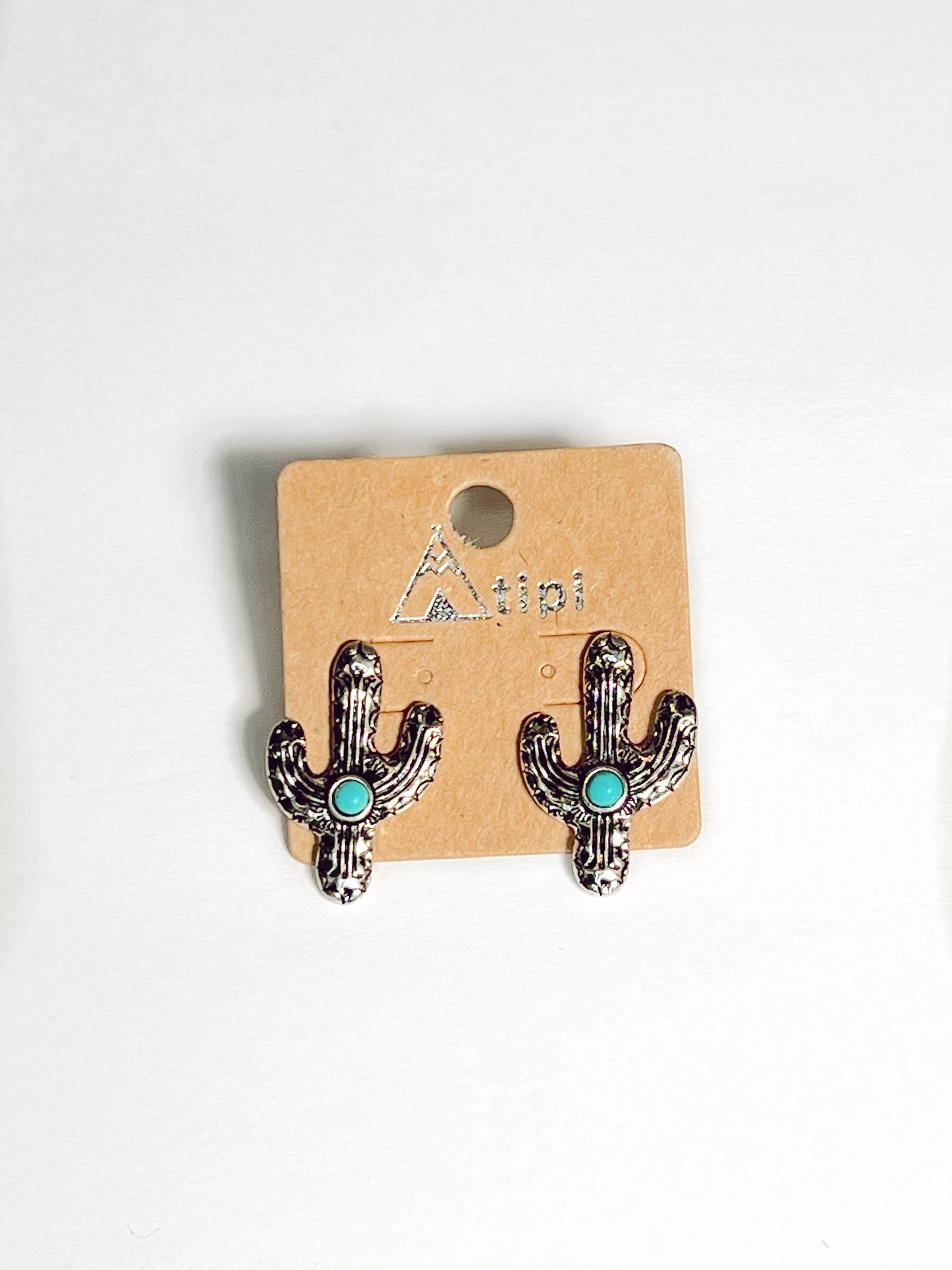 Cactus Stud turquoise earrings