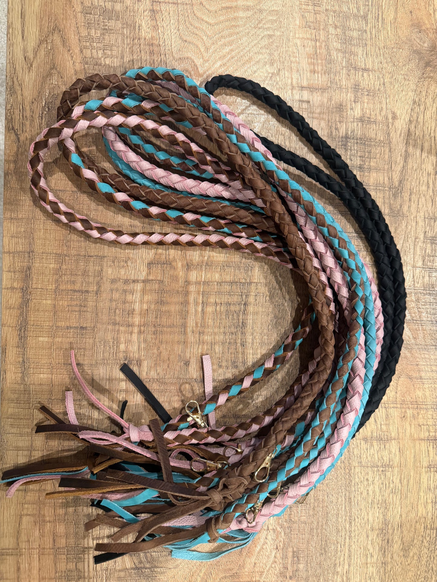 Long Handmade Braided Leather Strap Louis Vuitton