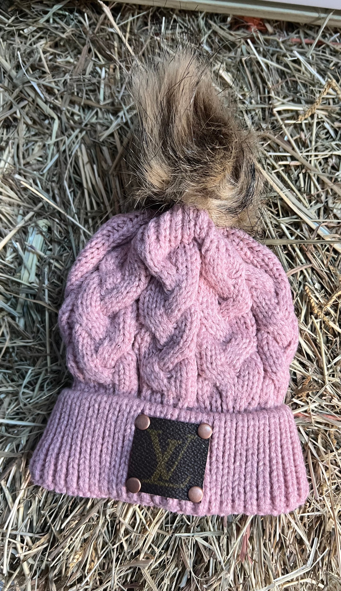 Baby Authentic Louis Vuitton Patch Beanie