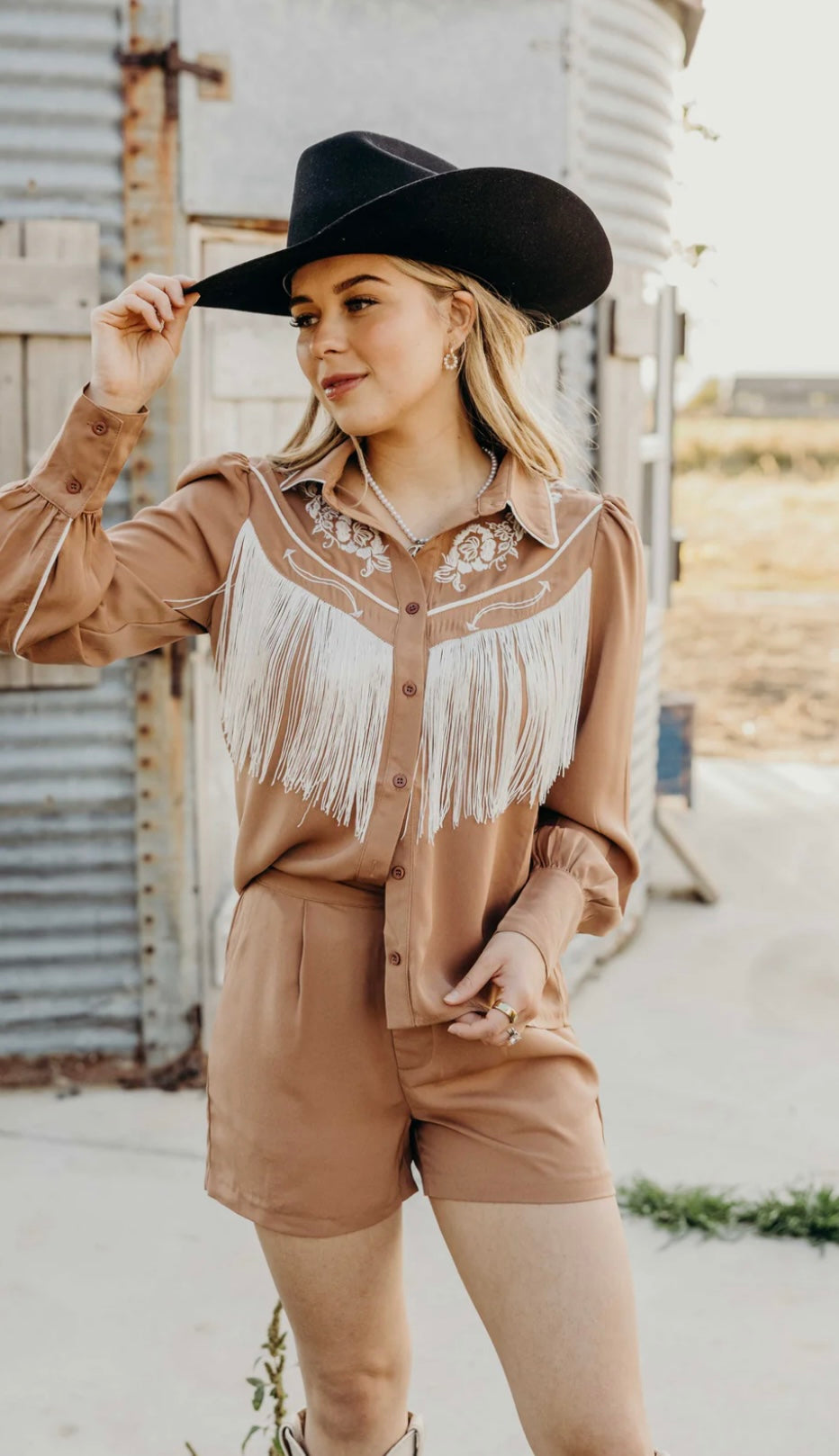 Western fringe Short Set