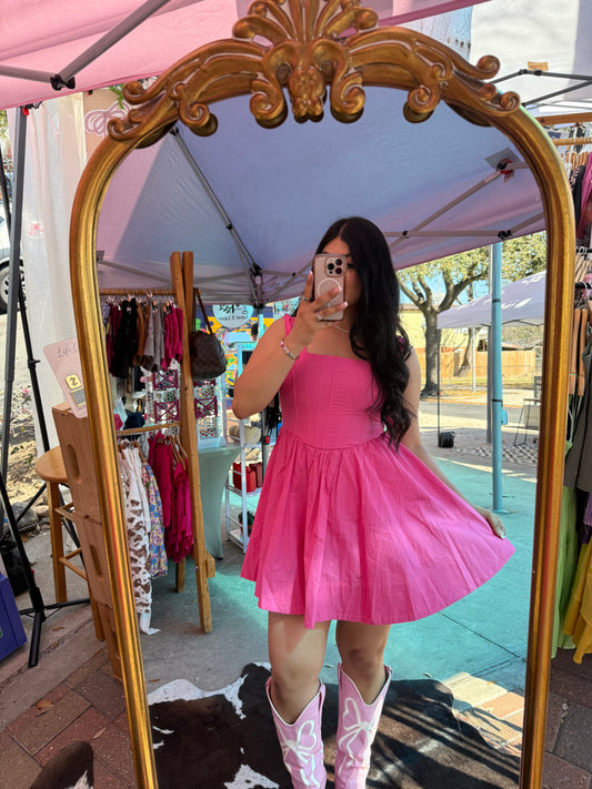 Pink Flowy Dress