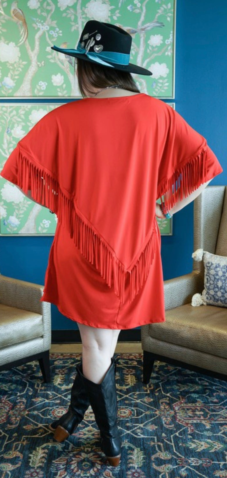 Plus size Fringe T Dress