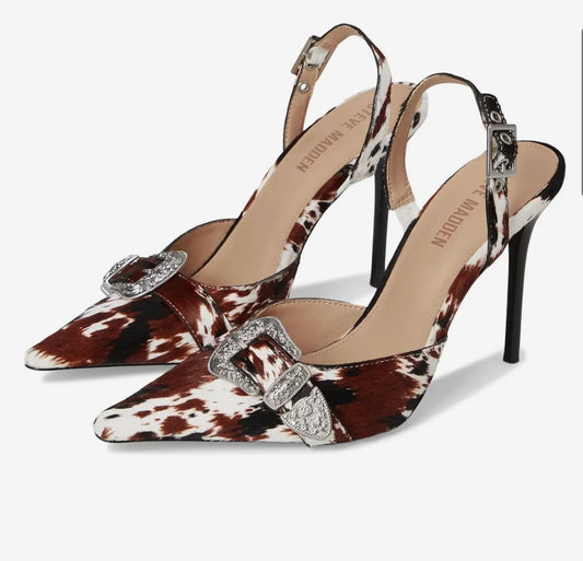 Steve Madden Delilah Western Cowprint Heel