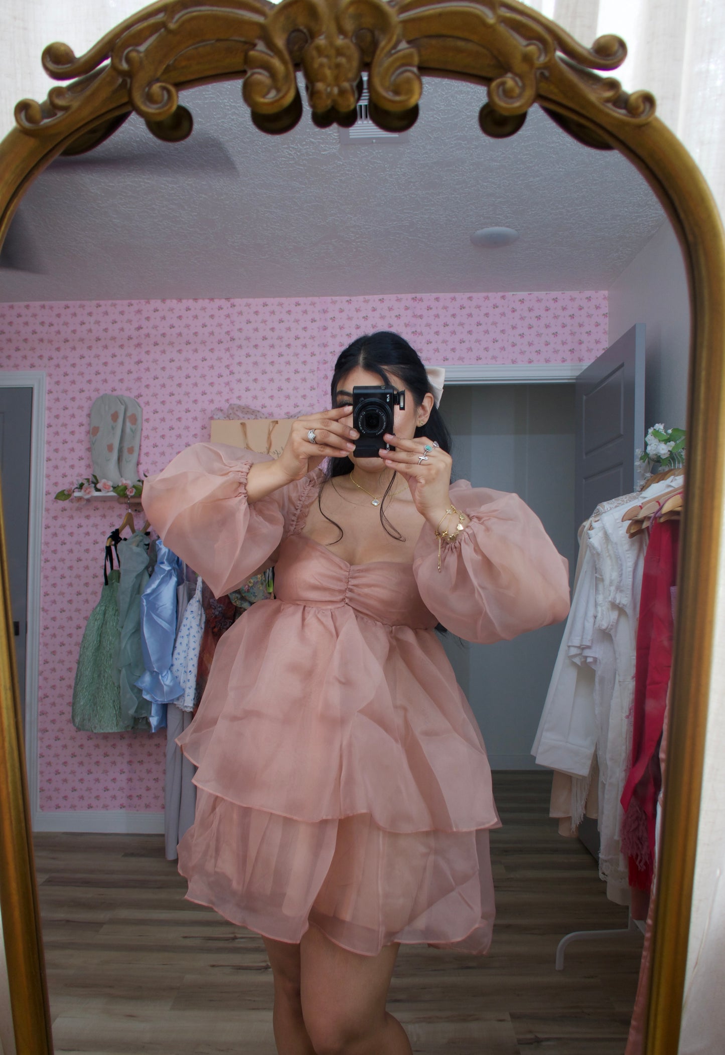 Deep Blush Ruffled BabyDoll Dress