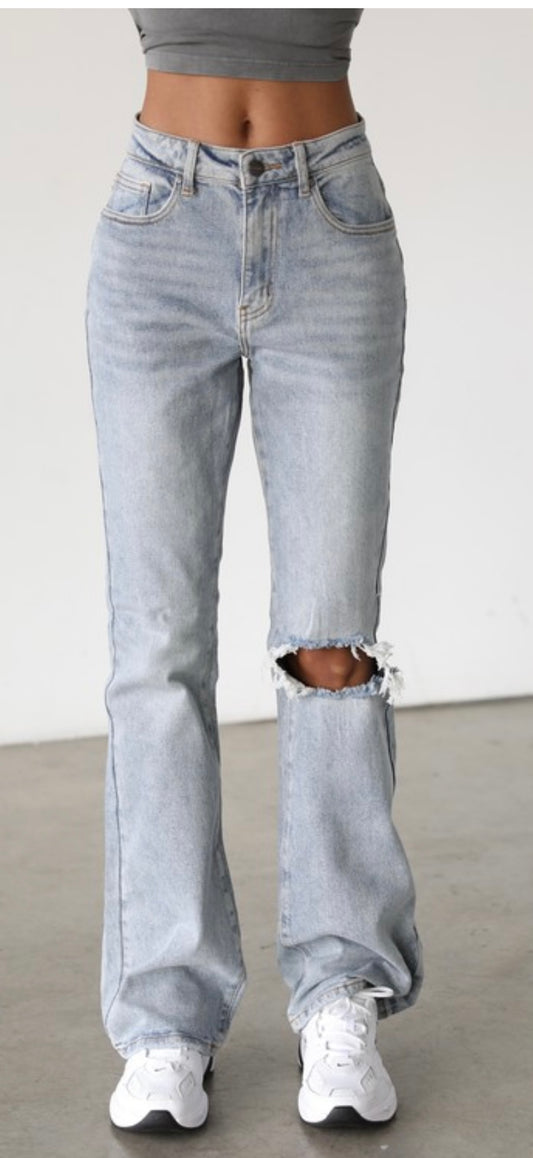 Light Wash Flare Jeans