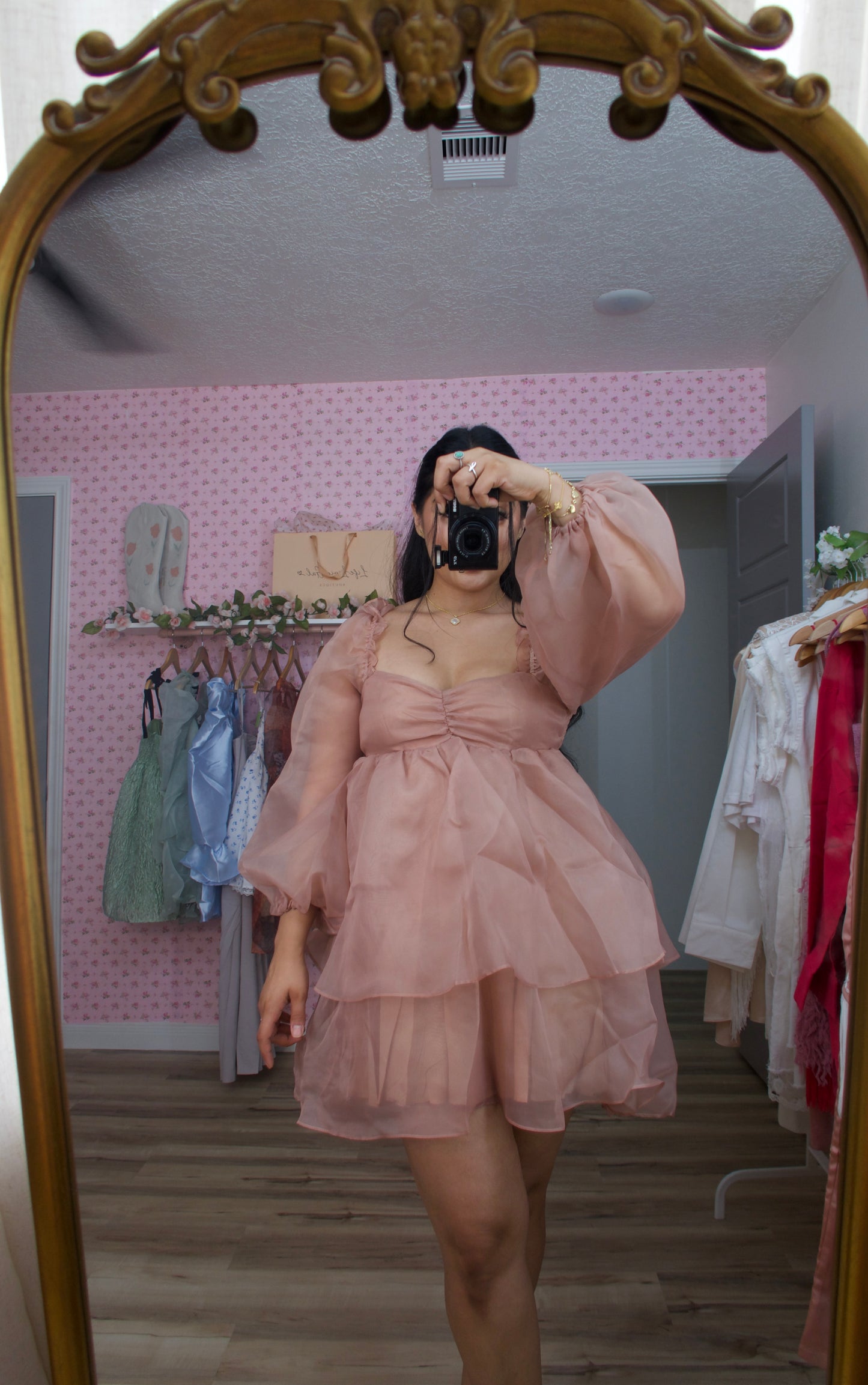 Deep Blush Ruffled BabyDoll Dress