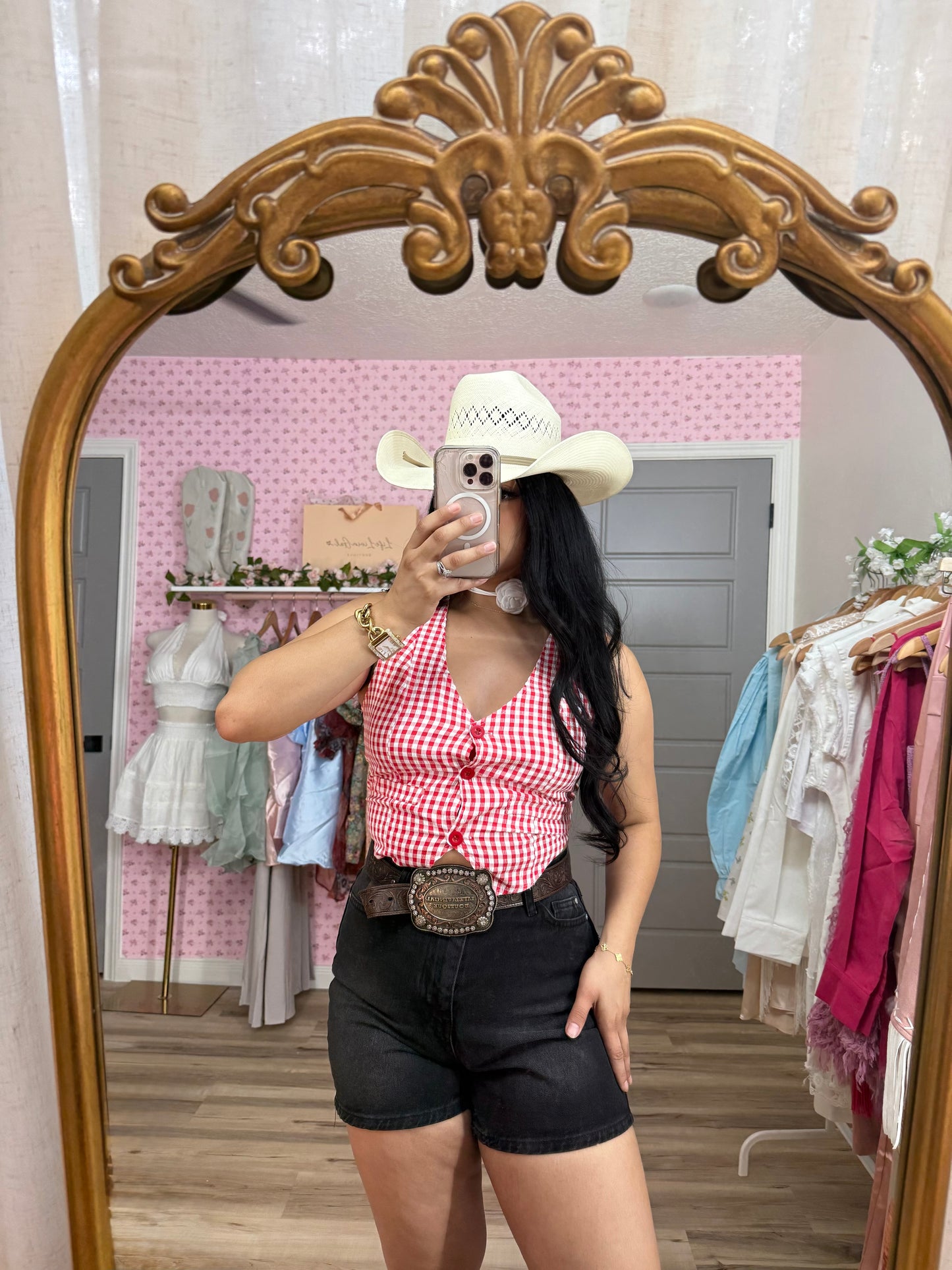 Gingham Vest