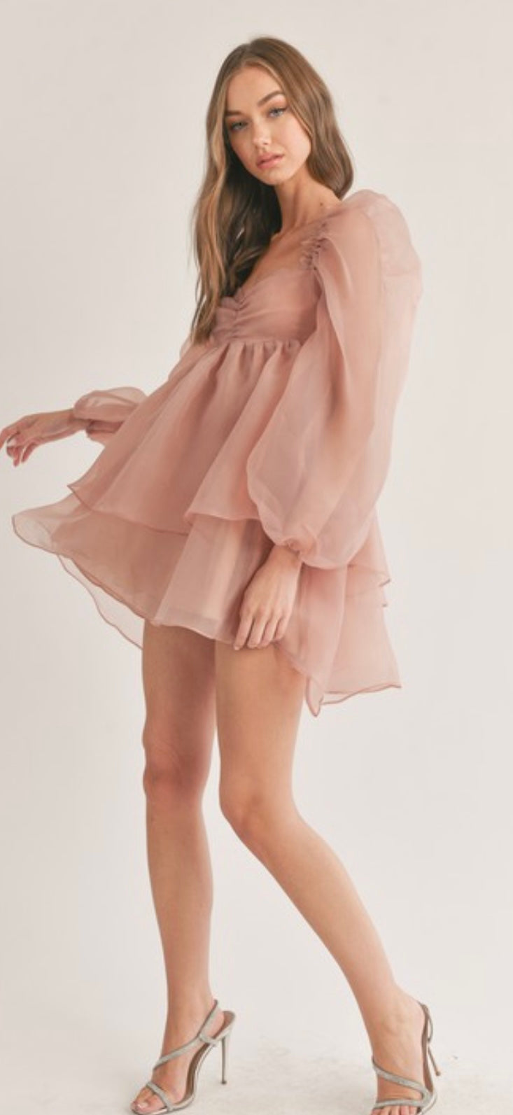 Deep Blush Ruffled BabyDoll Dress