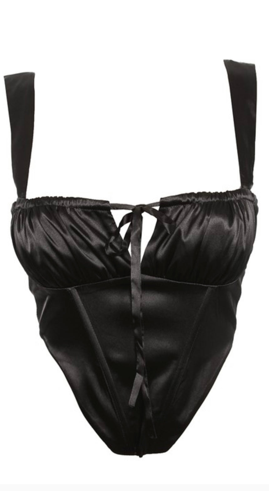 Satin Bustier Corset Top