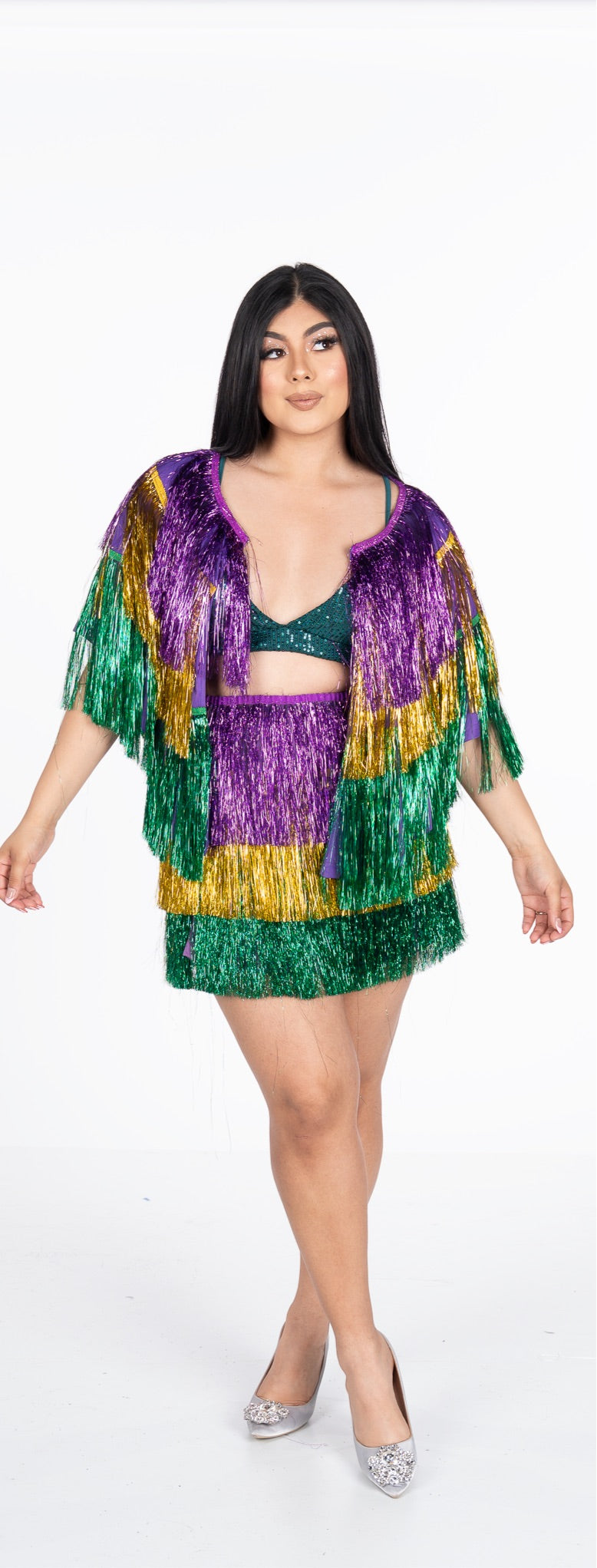 Tinsel Fringe Poncho top