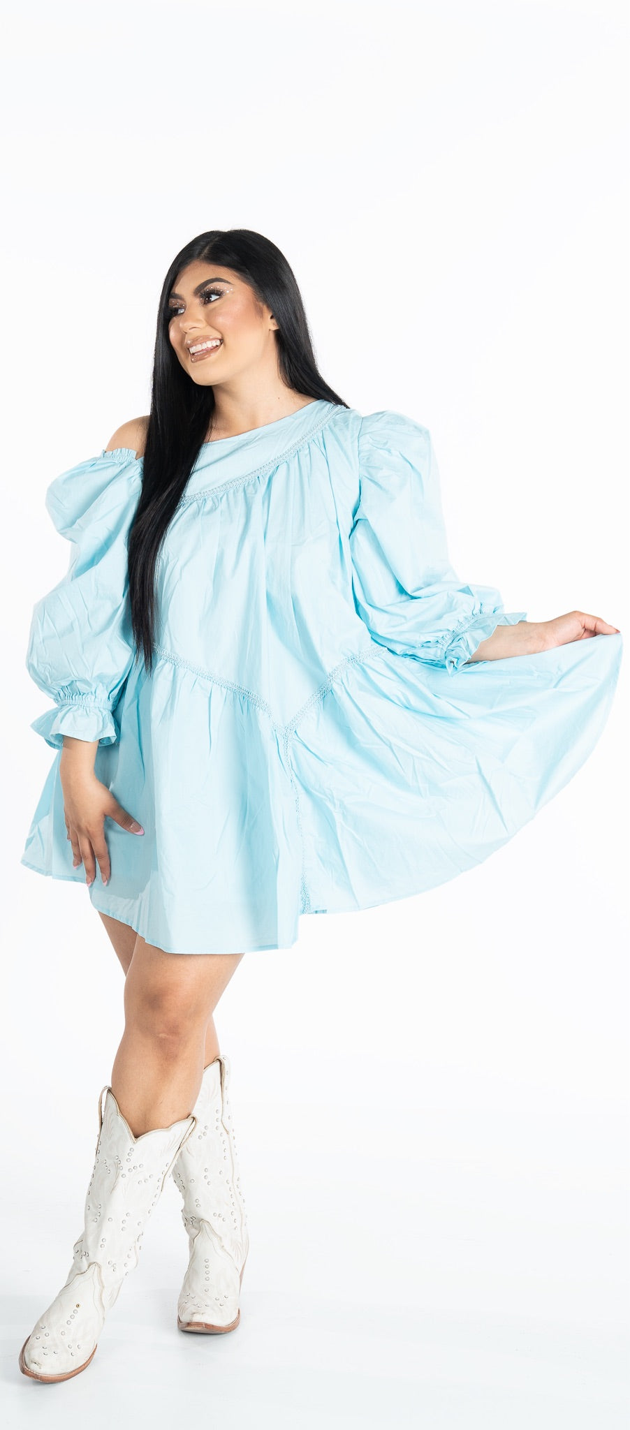 Jolene shoulder flowy dress