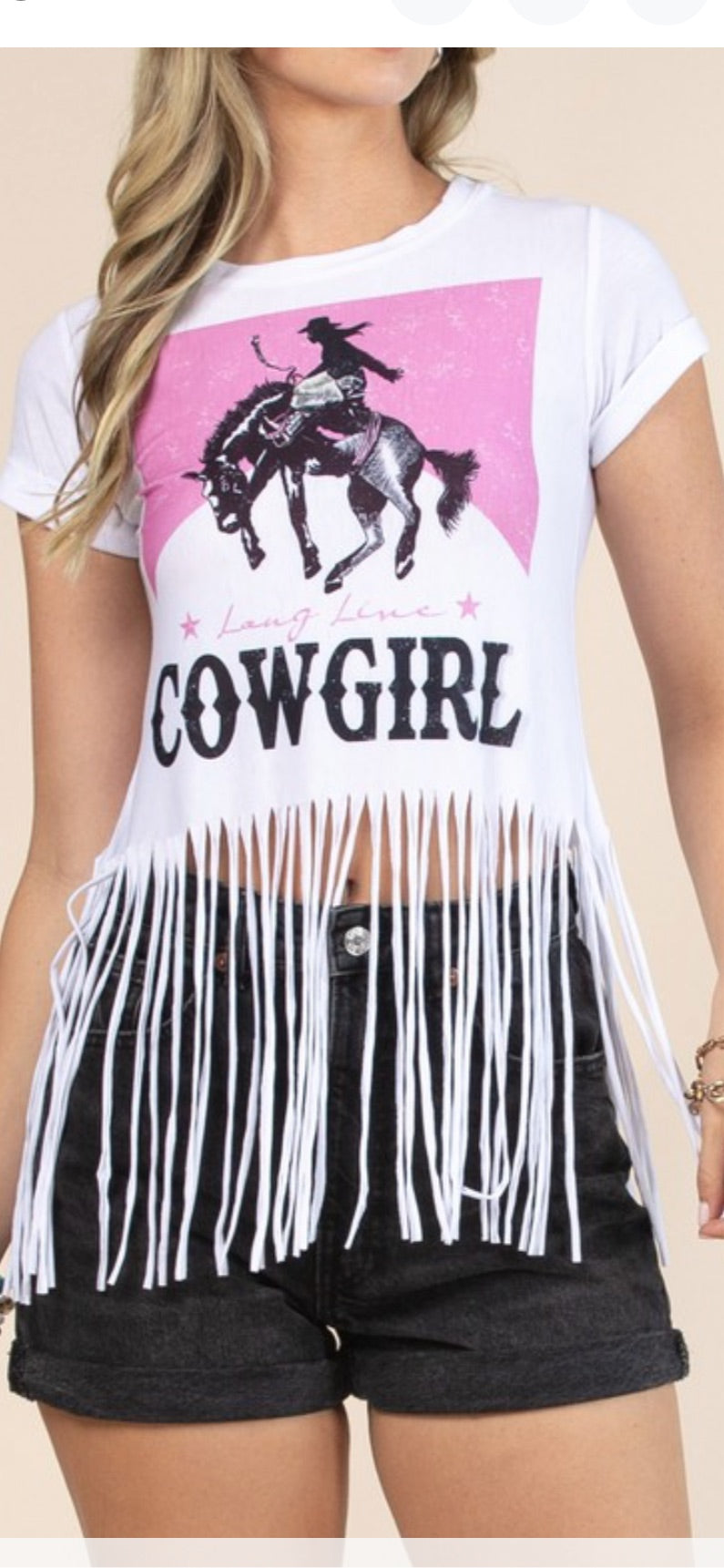 Long Live Cowgirl Fringe Shirt