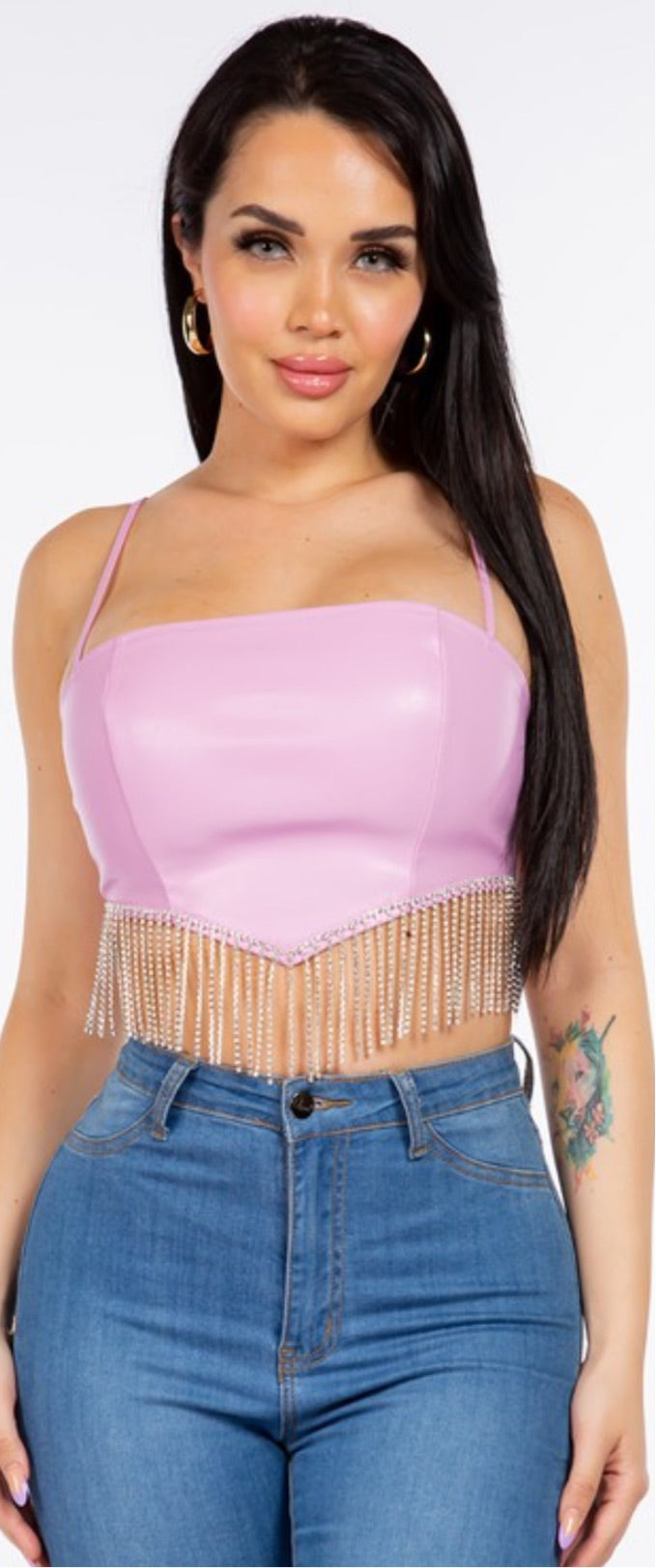 Cherry Rhinestone Crop top