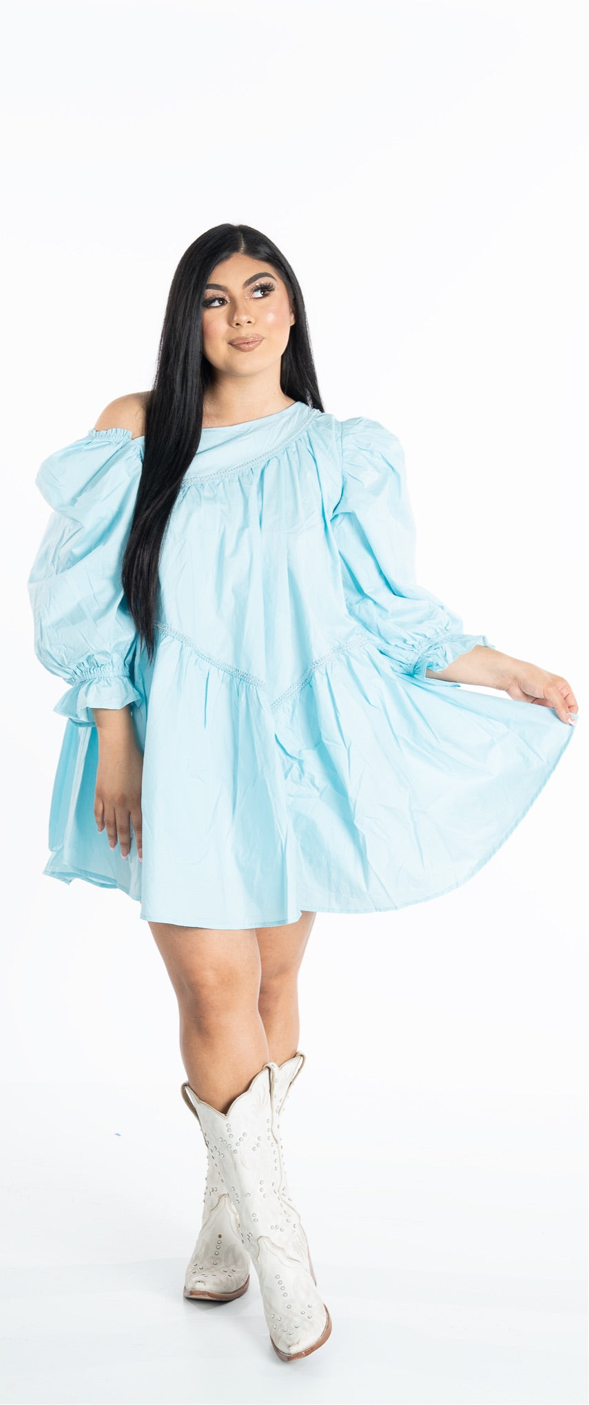 Jolene shoulder flowy dress