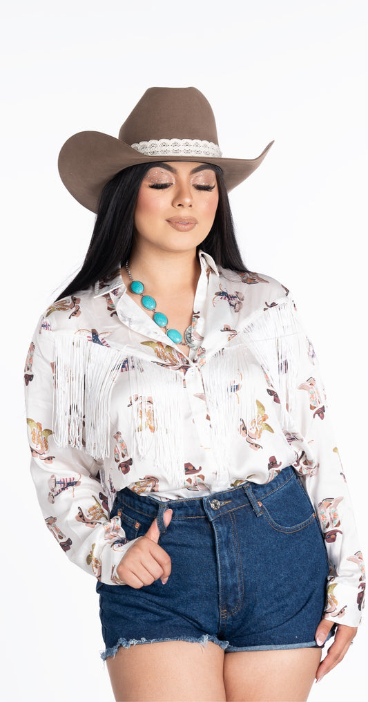 Rodeo Fringe botton down shirt