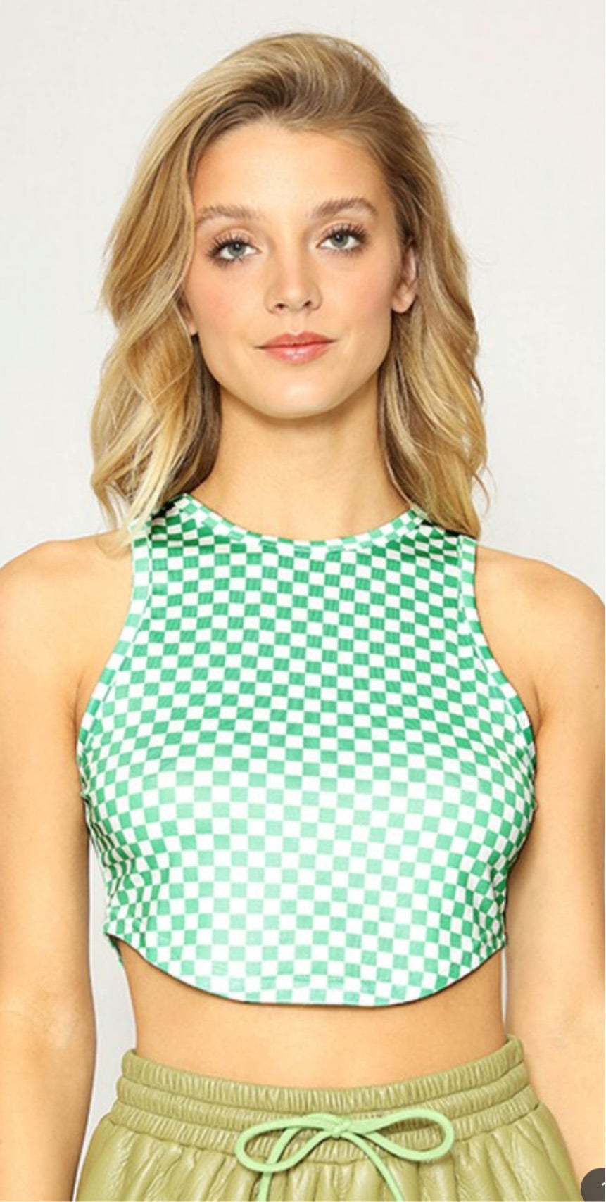 Checker Crop Top