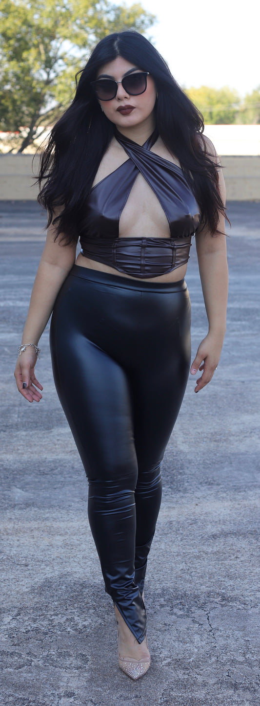 Black Leather Leggings