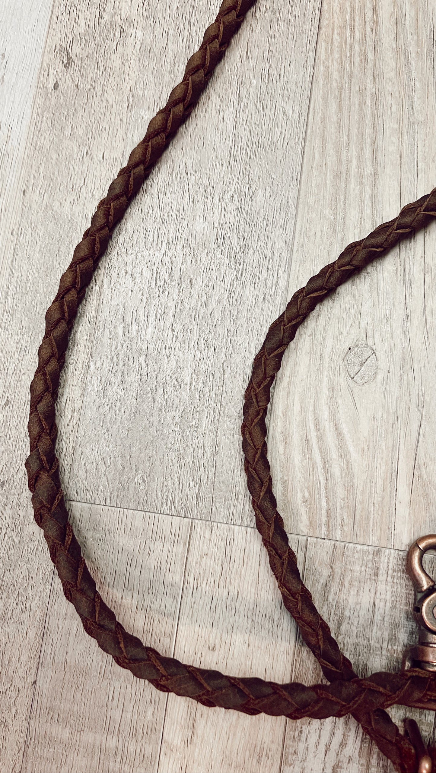 Long Handmade Braided Leather Strap Louis Vuitton