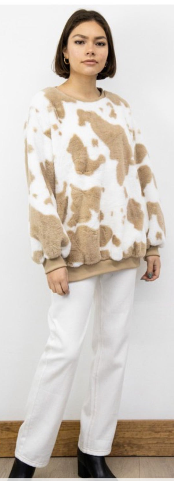 Cowprint Sweater Top